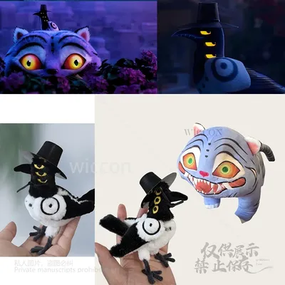 Anime Film KPop Dämon Jäger Superstar Jinu Rumi Weiche Plüsch Puppe Kawaii Tiger Vogel Puppe Cosplay Halloween Party Requisiten Handmade Image