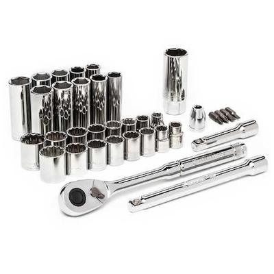 CRESCENT CTK35 35 Piece 3/8" Drive 6 and 12 Point Standard & Deep SAE/Metric