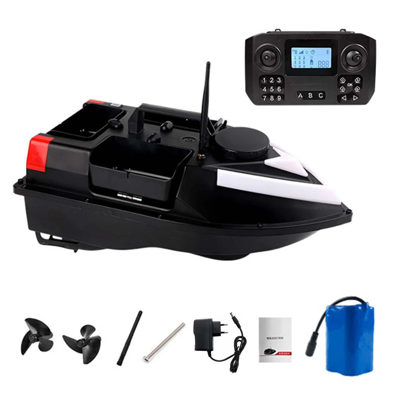 RC Angelköder Boot 500 m Fernbedienung Angelköder Boot GPS Auto Return Wasserbeständiges Nesting-Boot mit Doppelmotoren