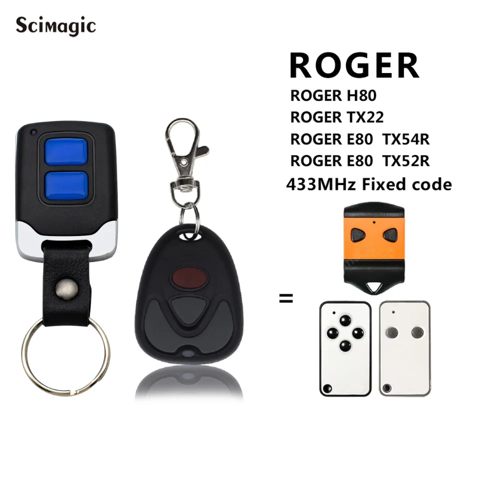 ROGER H80 E80 ROGER TX22 Garagentoröffner Fernbedienung Ersatz-Duplikator für Garagentorbefehl 433,92 MHz Image