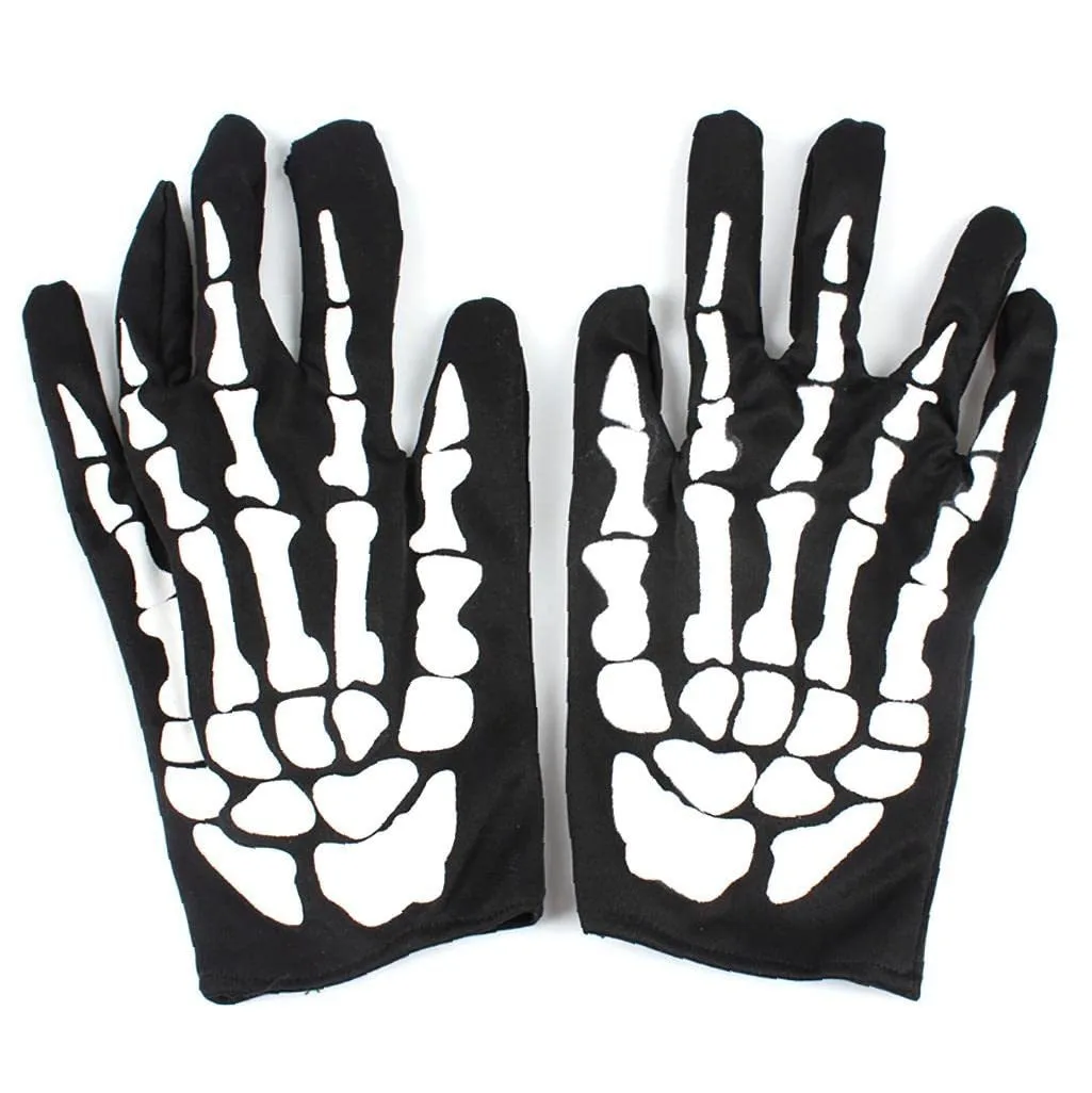Punk Skelett Handschuhe Klaue Gelenk Knochen gelenk männlich und weiblich Halloween Karneval liefert Leistung kurze Geister handschuhe Image
