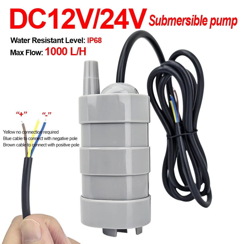 Tragbare DC12V/24V 1000L/H Bürstenlosen Motor Pumpe Vertikale Boden Saugpumpe Warmwasserbereiter Schlitzen Maschine Kühlung Booster pumpe Image
