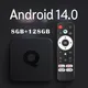 Android 14.0 TV Box 8K HDR 10 WiFi 2.4G/5G Controllo vocale 4G 32G 64G NETFLIX YouTube Google Play Smart Media Player Set Top Box