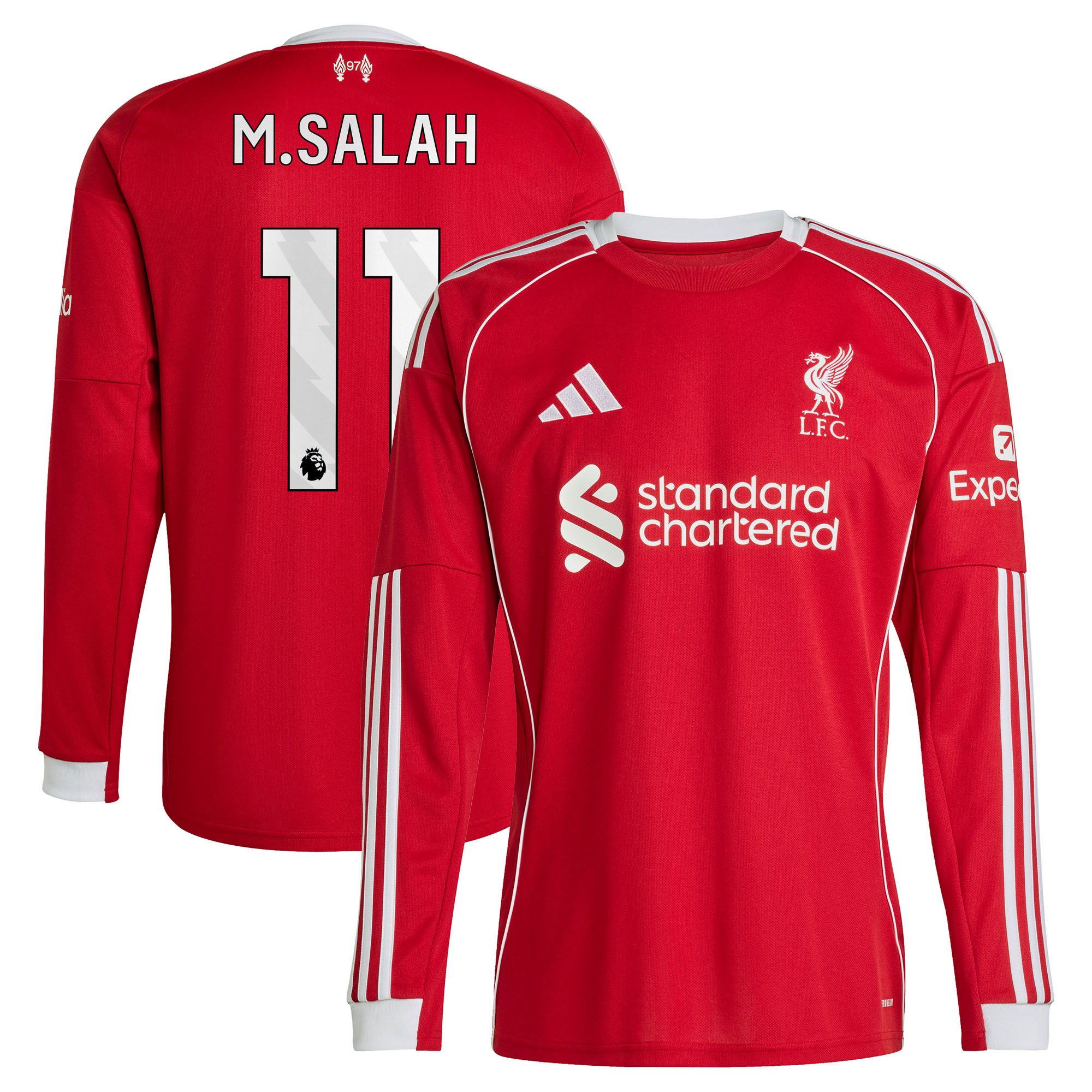 Liverpool adidas Heimtrikot 2025-26 - Langarm mit Aufdruck M.Salah 11 Image