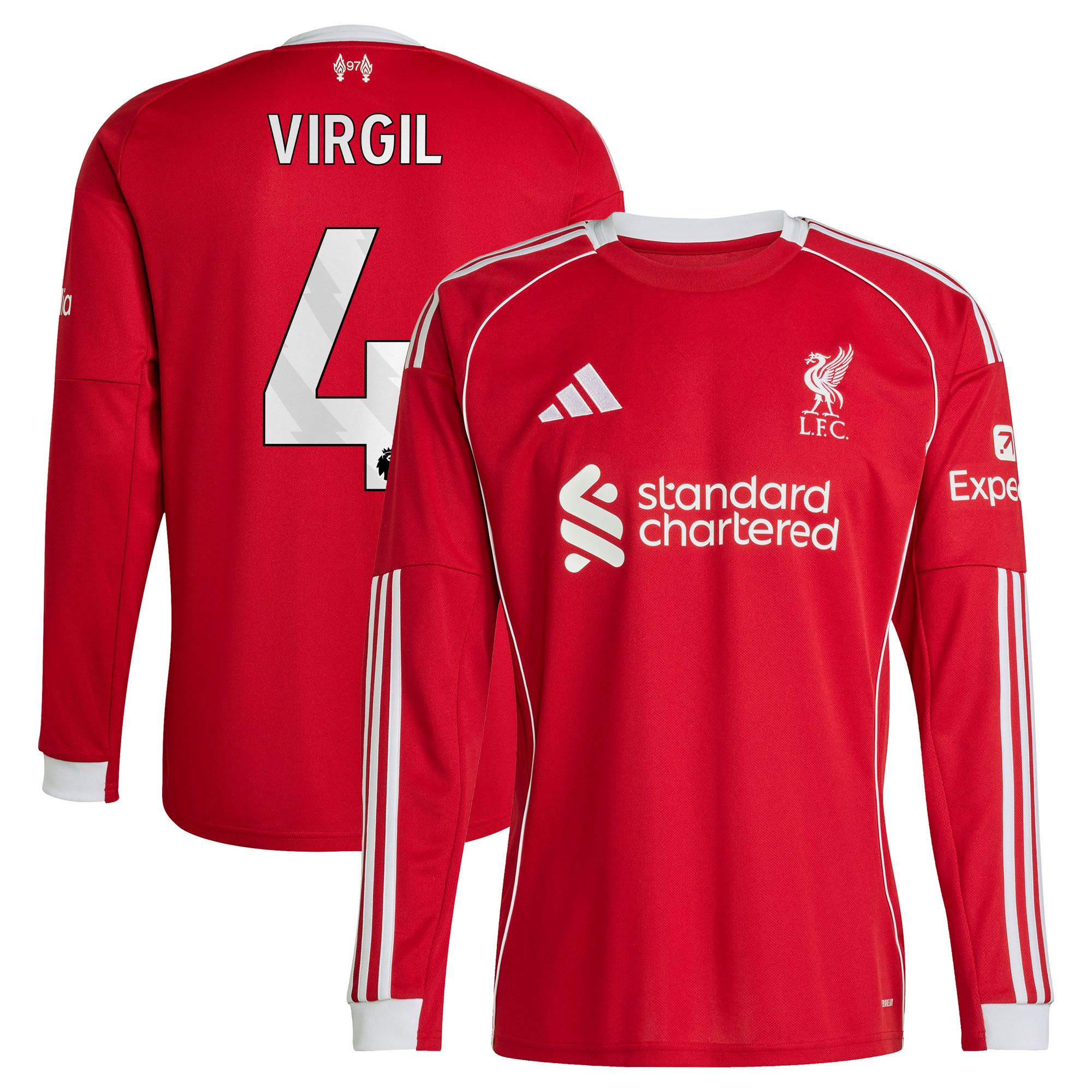 Liverpool adidas Heimtrikot 2025-26 - Langarm mit Aufdruck Virgil 4 Image
