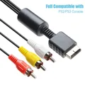 Cavo audio AV da 1,8 m Gioco composito 3 RCA in rame per Sony PS2/PS3/PS1 Console Cavo AV per PlayStation 1 2 3 Accessori