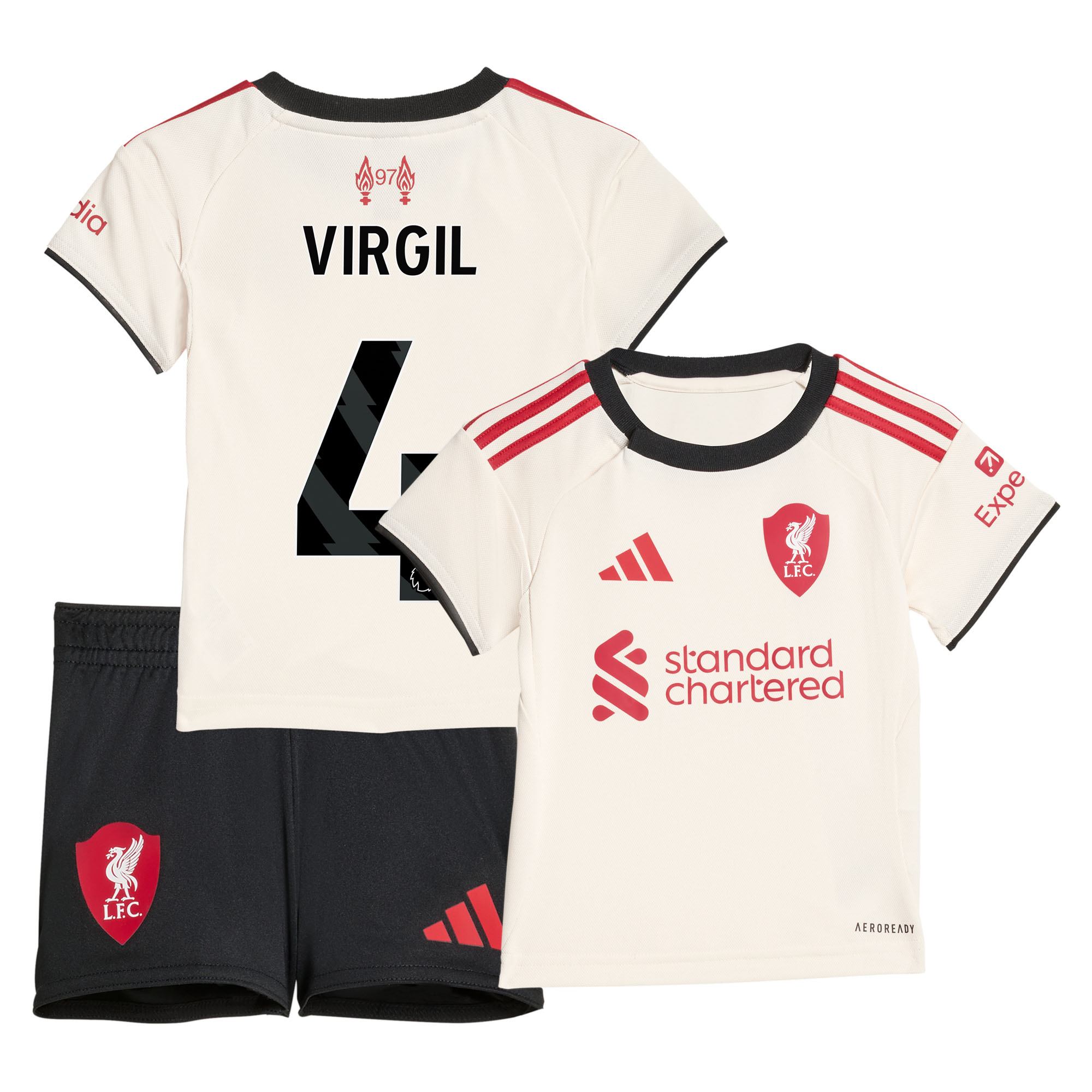 Liverpool adidas Auswarts-babykit 2025-26 mit Aufdruck Virgil 4 Image