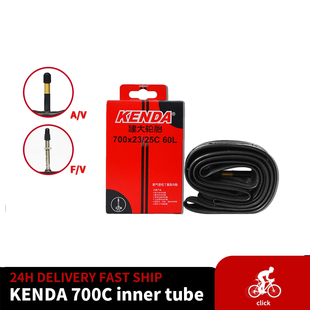1PCS KENDA Camera d'aria per pneumatici per bicicletta 700C 18-23C 23-25C 28-32C 35-43C 45C fotocamera Schrader Presta valvola camera d'aria bici da strada