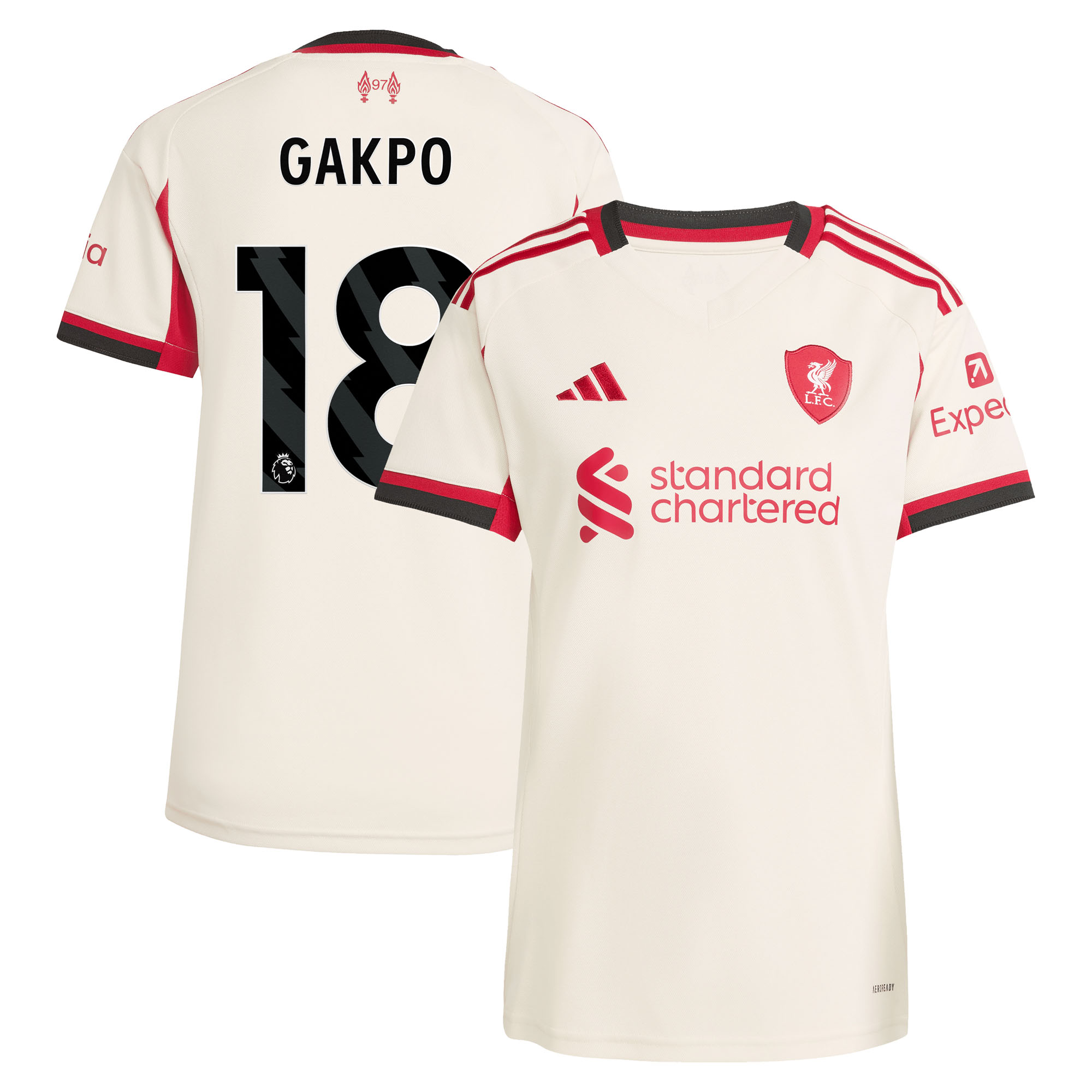 Liverpool adidas Auswärtstrikot 2025-26 - Damen mit Aufdruck Gakpo 18 Image