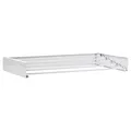 Stendibiancheria da parete, stendibiancheria retrattile da 80 cm, stendibiancheria salvaspazio, stendibiancheria pieghevole per vestiti pieghevoli da interni ed esterni, 5 bar, bianco