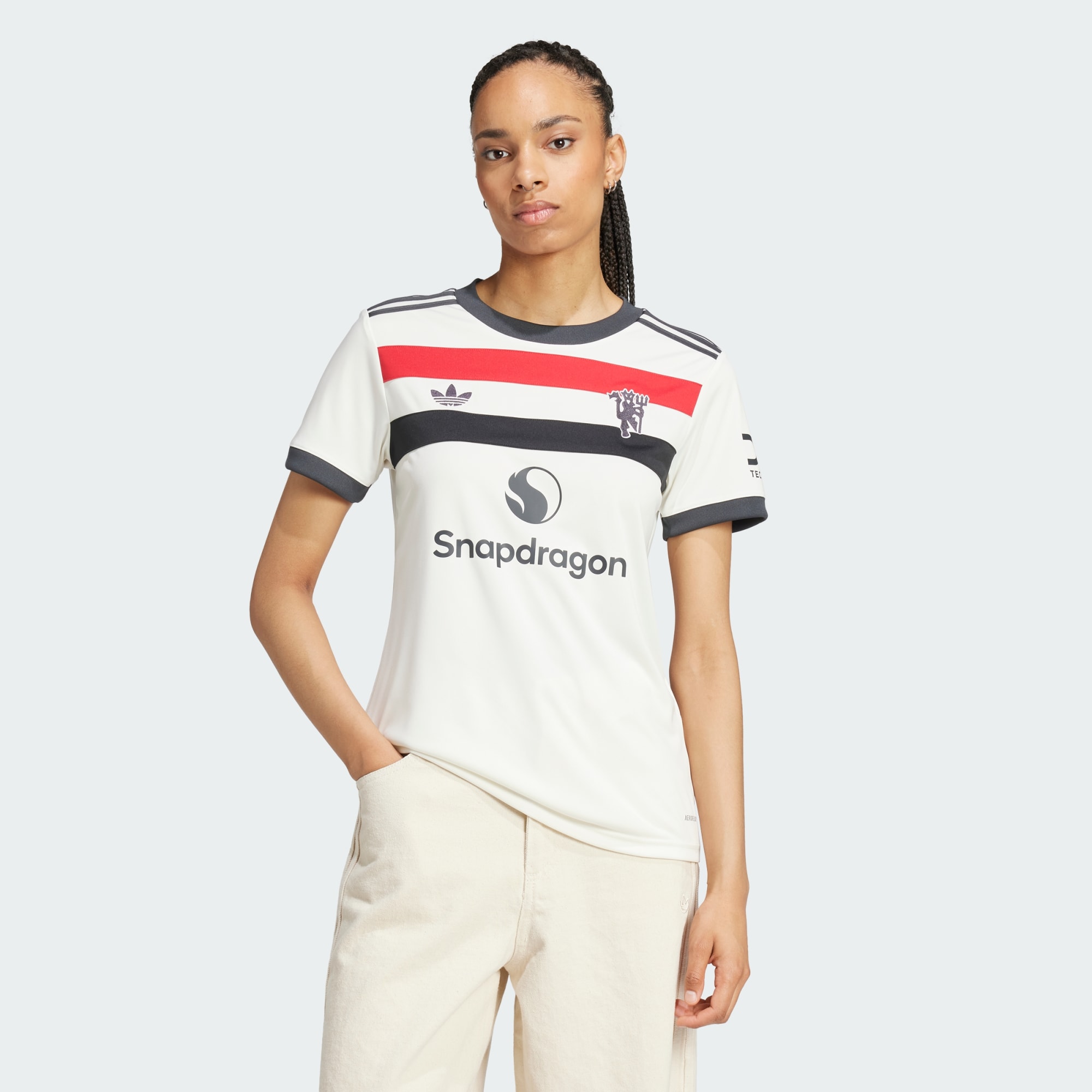 adidas Performance Womens Manchester United 24/25 Third Jersey - Off-white Recycled Material - Size X-small