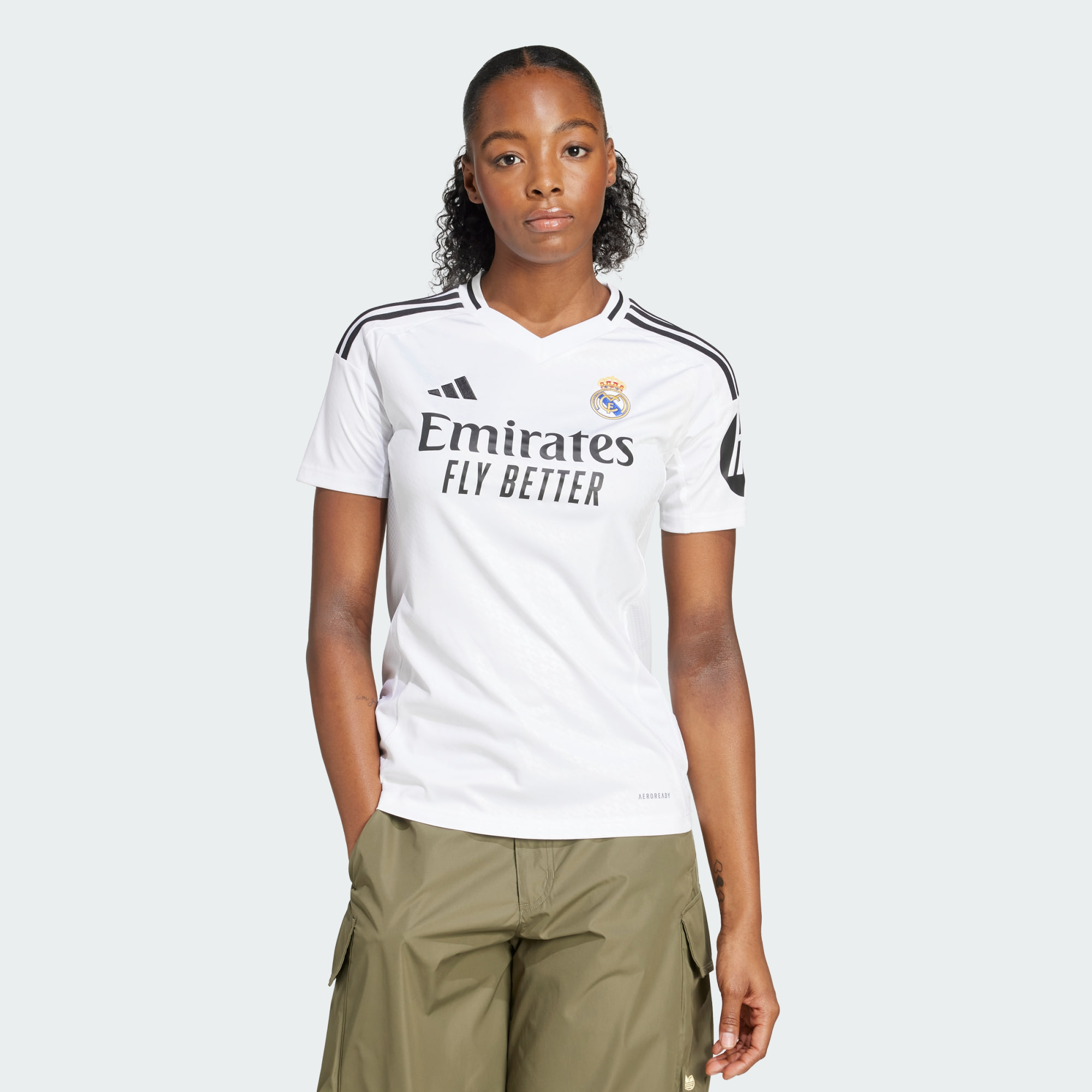 adidas Performance Womens Real Madrid 24/25 Home Jersey - White Recycled Material - Size Small | adidas Performance Sale | Discount Designer Brands