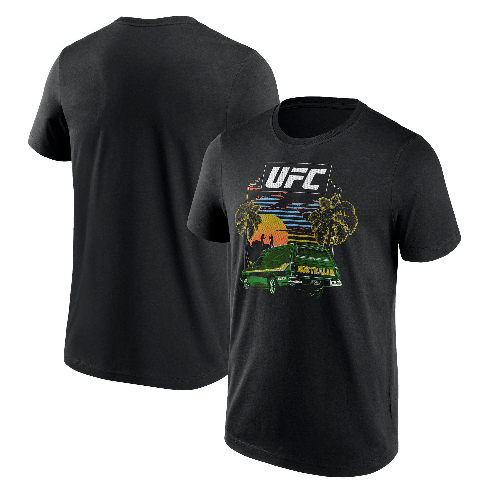UFC Australia Horizon T-Shirt – Schwarz – Herren Image