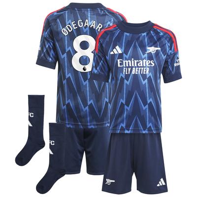 FC Arsenal 2025-26 Mini-Auswärtsausrüstung mit Aufdruck Ødegaard 8 Image