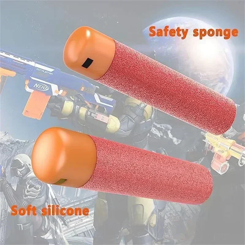 HOTMega Darts 30-teiliges Nachfüllpaket, kompatible Mega Bullets für N-Strike Mega Series Blasters Toy Gun – rote und blaue Schaumstoff-Darts Image