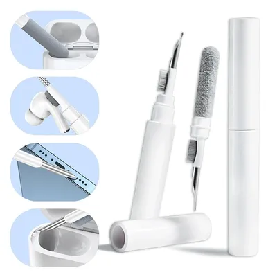 Reiniger-Kit für Airpods Pro 1 2 3 Multifunktions-Reinigungs stift mit Beflockung schwamm für Bluetooth-Kopfhörer-Reinigungs werkzeuge Image