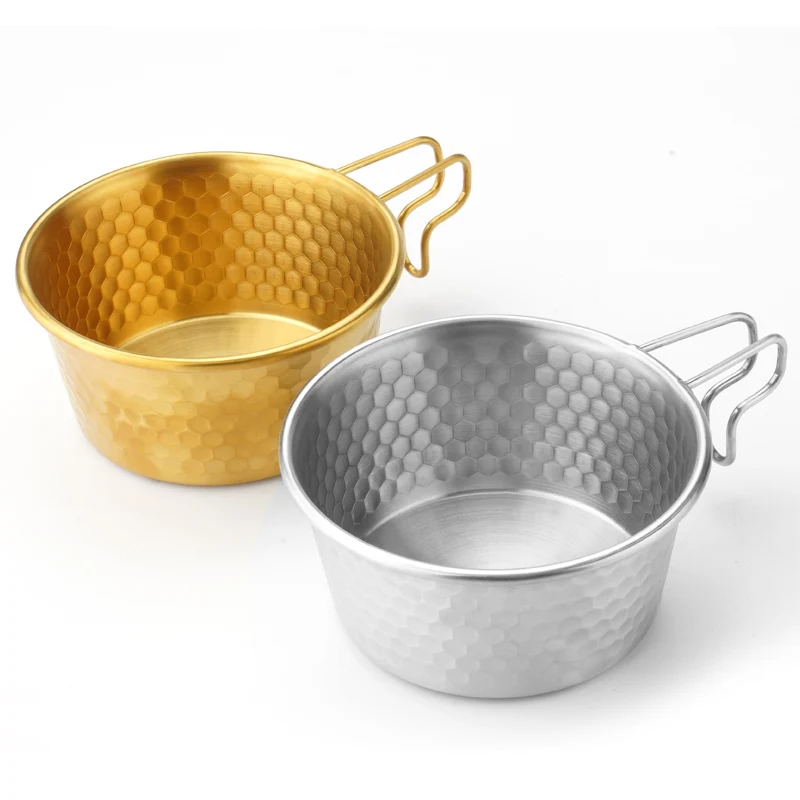 1 x 12,17 Unzen (360 ml) Sierra-Becher aus Edelstahl, stapelbar, tragbar, rund, Sierra-Schüsselbecher mit Griff für Camping und Wandern Image