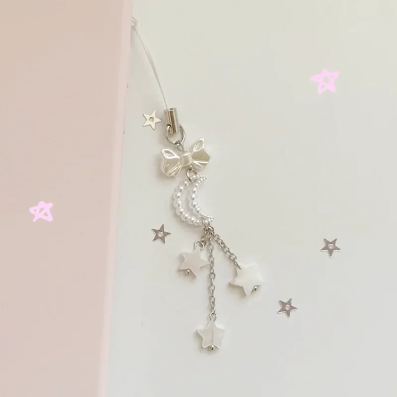 Handgefertigter Mondmärchen-Handyanhänger mit niedlichem Muschelstern-Accessoire Image