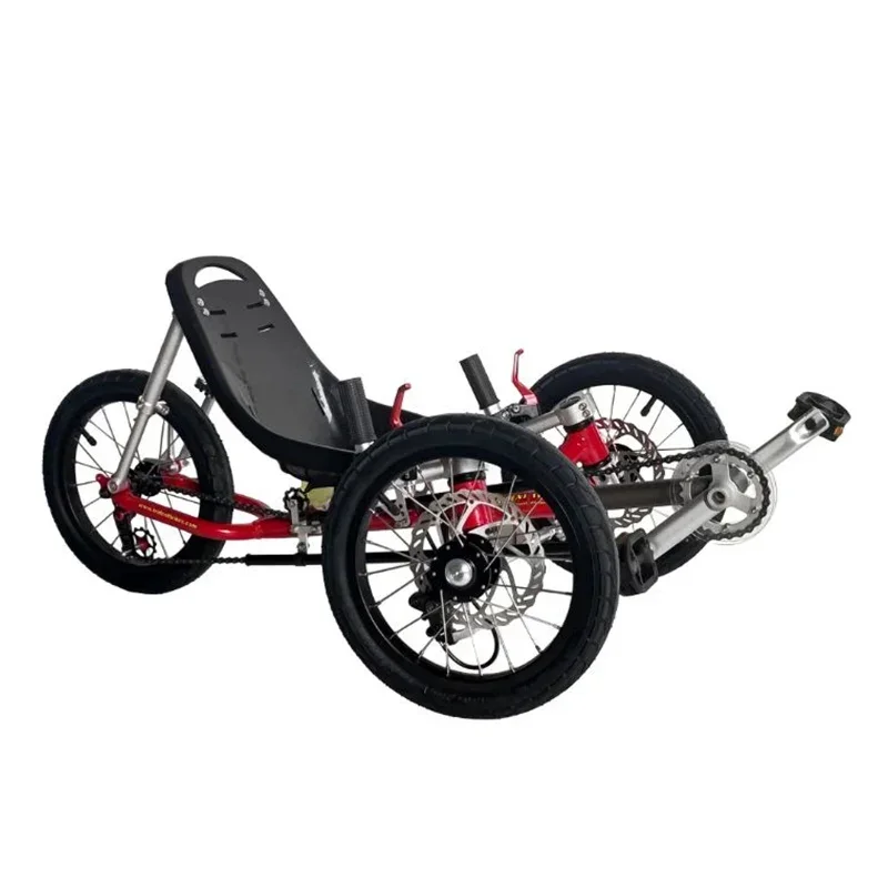 s# A Recumbent Bicycle Three-Wheel Front and Rear Travel Leisure Folding