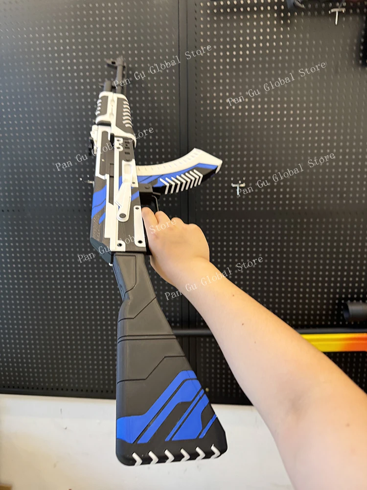 87 cm/34,25 Zoll AK 3D-Druck Maßgeschneiderte Spielzeugpistole Gott des Feuers Katana Modell Requisiten Spielperipheriegeräte Partyzubehör Cosplay Geburtstagsgeschenk Image
