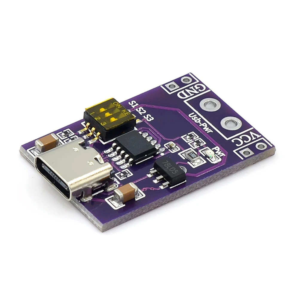 PD/QC/AFC Schnellladung Decoy Trigger Unterstützung 5V 9V 12V 15V 20V Festspannungsausgang Typ-C USB für Telefon Solar Image