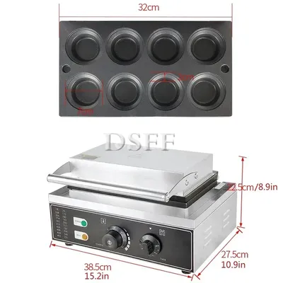 High Quality Electric 8-Hole Egg Tart Skin Machine Commercial Waffle Cake Machine Tart Shell Machine
