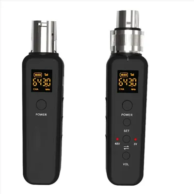 Uhf Wireless Microphone Converter Xlr Transmitter Receiver For Microphone Guitar Transmitter Receiver Adapter Durable 640-690Mhz