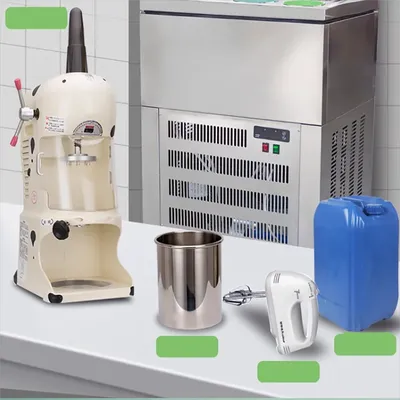 2025 New Commercial Snow Cone Ice Shaver Maker Snowflake Shaved Ice Machine Block Ice Crushing Machine