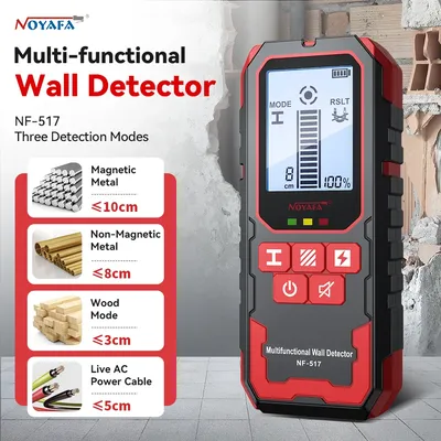 NOYAFA NF-517 Wall Detector Laser Rangefinder Digital Level Wall Scanner Detecting Metal Wood AC Live Wire Copper Wall Scanner