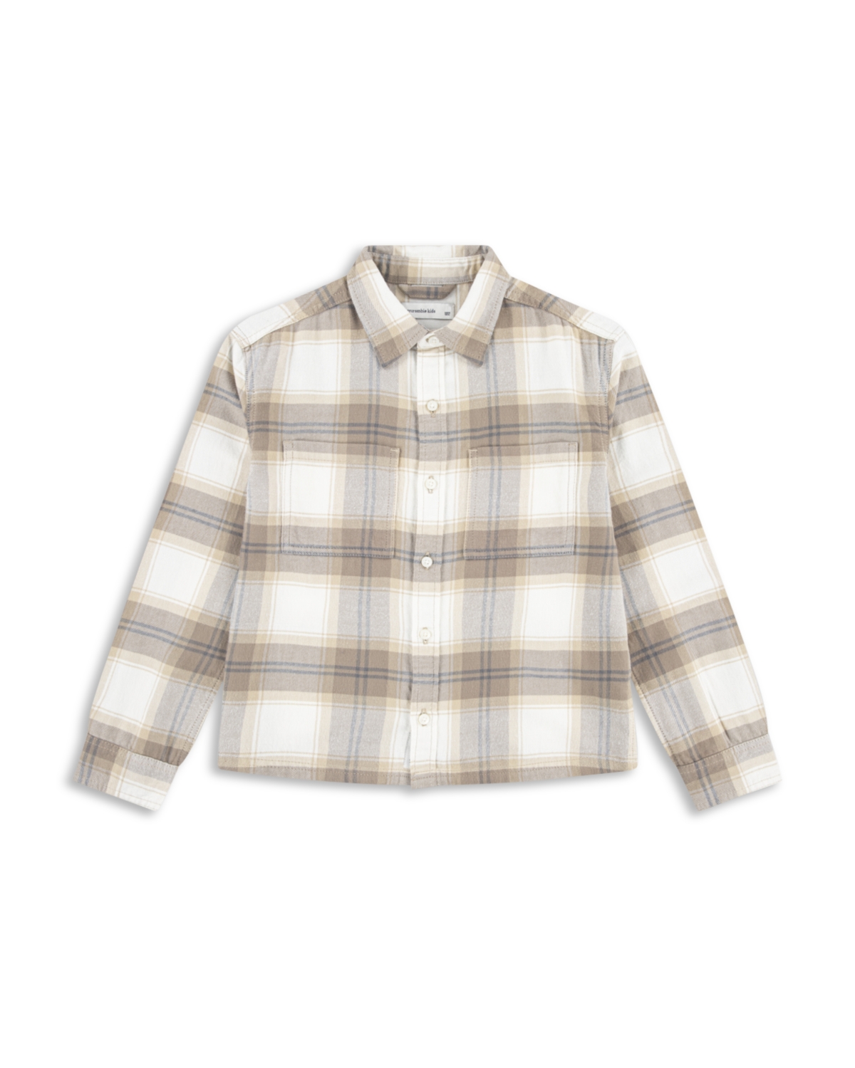 abercrombie kids Boys' Traditional Flannel Shirt - Little Kid, Big Kid - Jet Stream