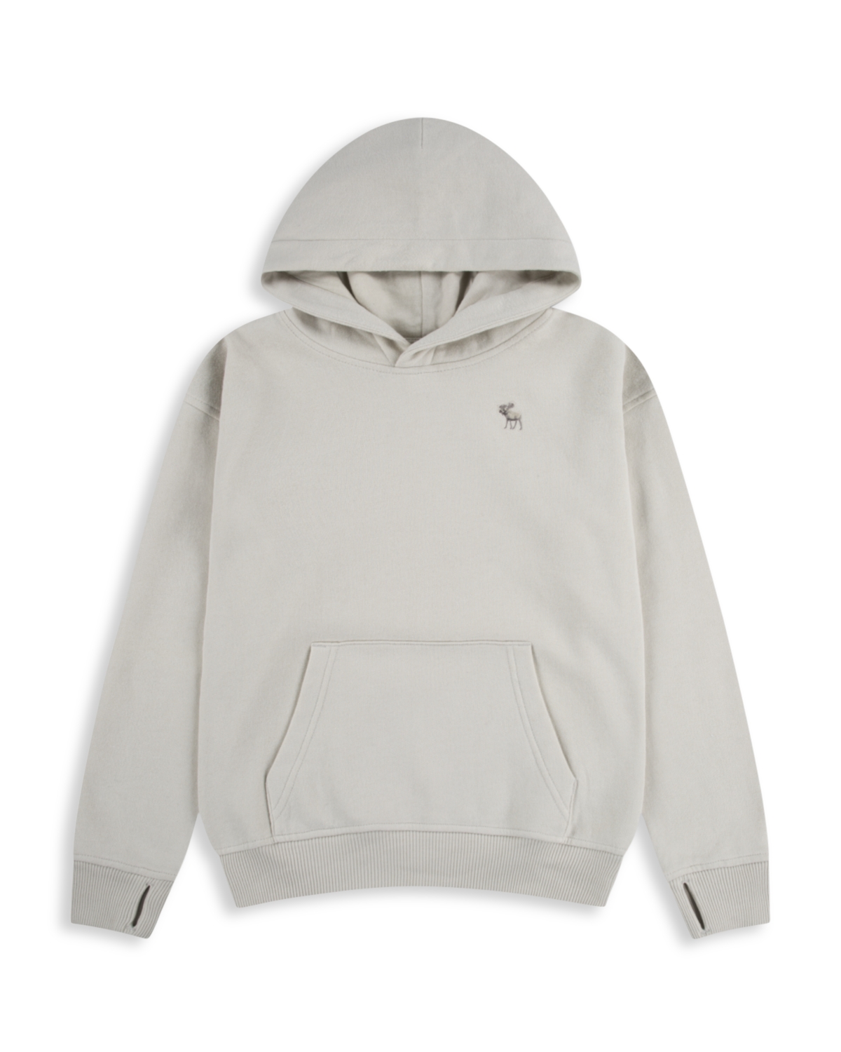 abercrombie kids Boys' Essential Fleece Pullover Hoodie - Little Kid, Big Kid - Pumice Stone