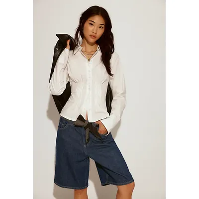We The Free Little Pintuck Shirt at Free People in Ivory, Size: US 0