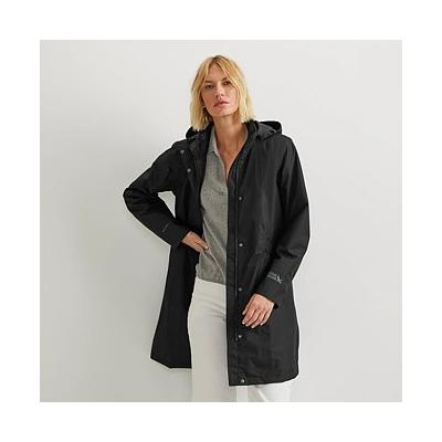 Eddie Bauer Plus Size Women's Girl On The Go Waterproof Trench Coat Waterproof Rain Jacket - Black - Size 2X