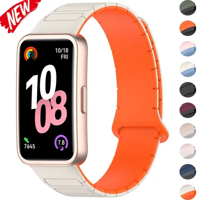 Neues Magnetarmband für Huawei Watch 10/9/8, Silikon-Sportarmband für Huawei Watch 9 8 10, zweifarbiges Smartwatch-Band-Zubehör Image