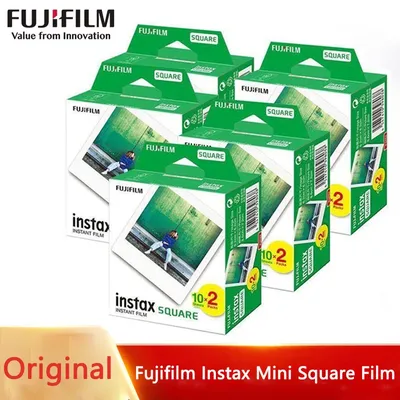 10/60/100 Sheets Fujifilm Instax Square White Edge Black Films Photo Paper for Instax SQ10 SQ6 Instant Camera Share SP-3 Printer