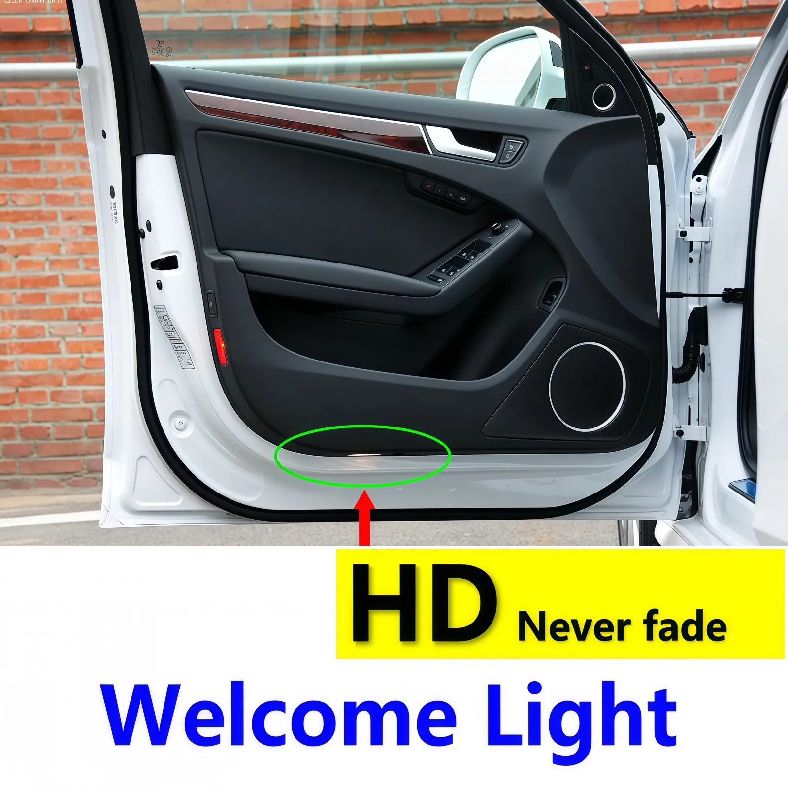 HD Auto Ha Condotto La Porta Benvenuto Luce Lampada Del Proiettore Per Audi A3 A4 B8 8P 8V A6 C7 A5 Q5 B7 B6 B9 SLINE QUTTRO RS SQ5 Q3 Q7 S3 S4 S5 Q5