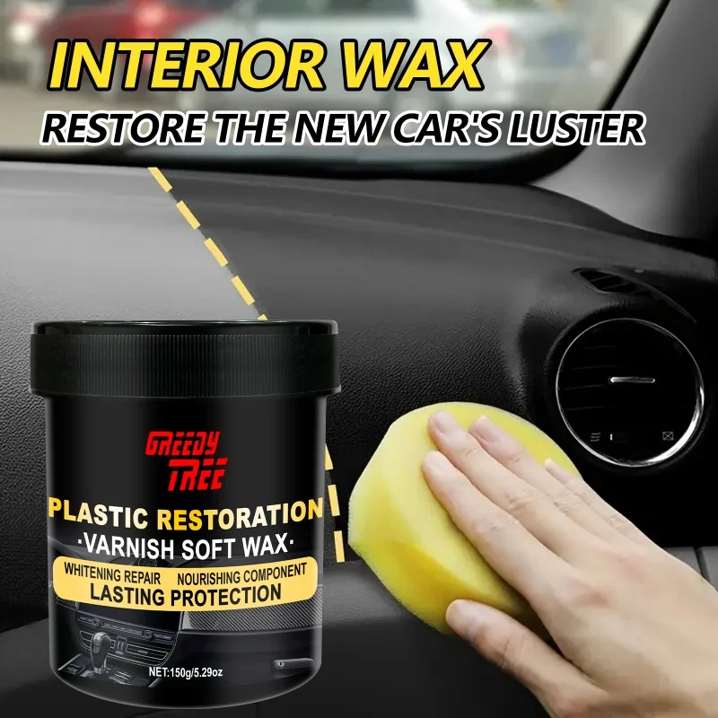 Wartungswachs für den Autoinnenraum – Kunststoff-Rejuvenator – geeignet für Leder/Armaturenbrett, Reparaturen und verhindert Risse/Verblassen Image