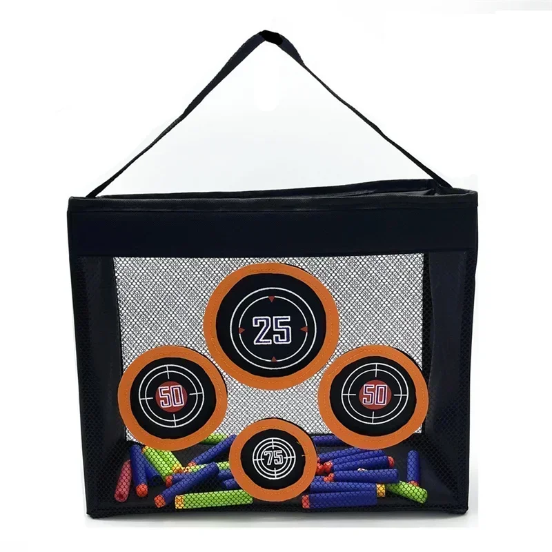 HEIßER Tragbare Schießen Praxis Ziel Spielzeug Lagerung Mesh Tasche Kompatibel Mit Nerf Darts Kugeln Für Kinder 6 + Image