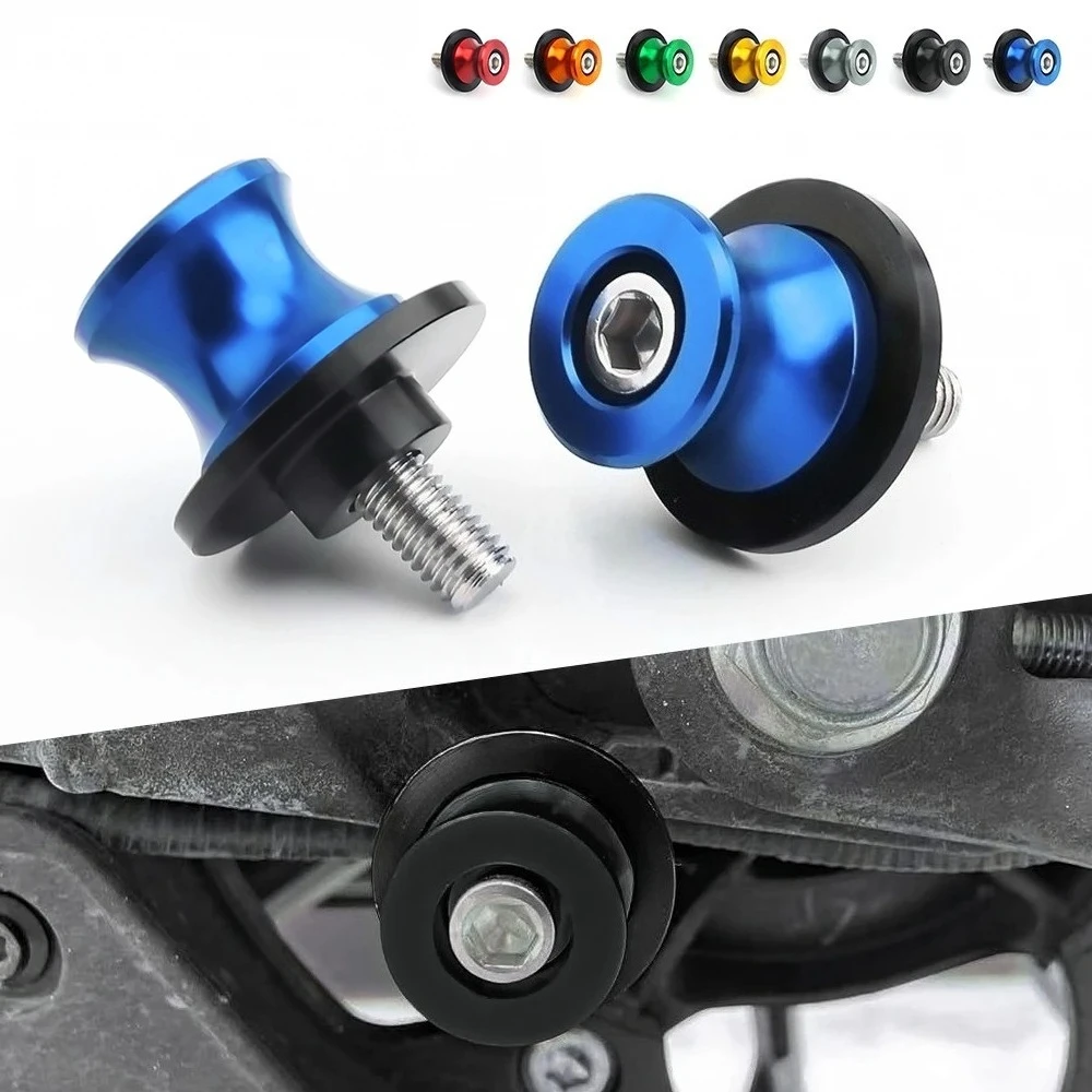 Mit Logo 6 MM Schwinge Spulen Slider Schrauben Für Yamaha Mt03 Mt07 Mt09 Mt10 Mt 03 07 09 10 Motorrad Zubehör Image