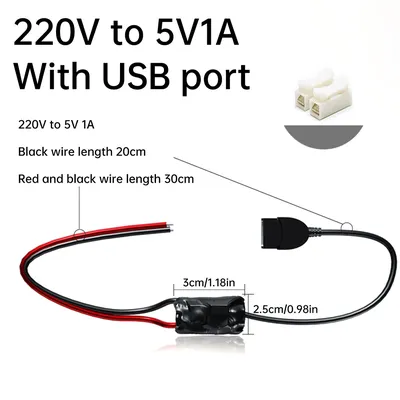AC 220V Zu DC 5V/1A 2A 5W 10W Wifi Kamera DIY Monitorn Weibliche USB Typ-c Adapter Stecker für 4K Modul Drahtlose Kamera