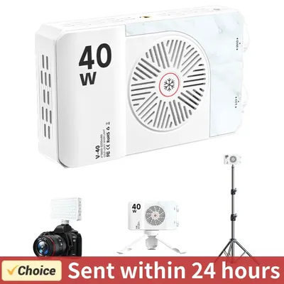 40W LED Camera Light 2800K-9000K RGB Video Light 4400mAh Rechargeable Photography Lighting Portable Light Panel