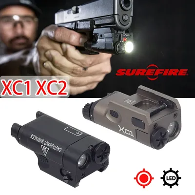 SureFire XC1 XC2 Metal Pistol Scout Light Flashlight Airsoft Tactical Gun Light Strobe Flashlight Torch For 20mm Picatinny Rail