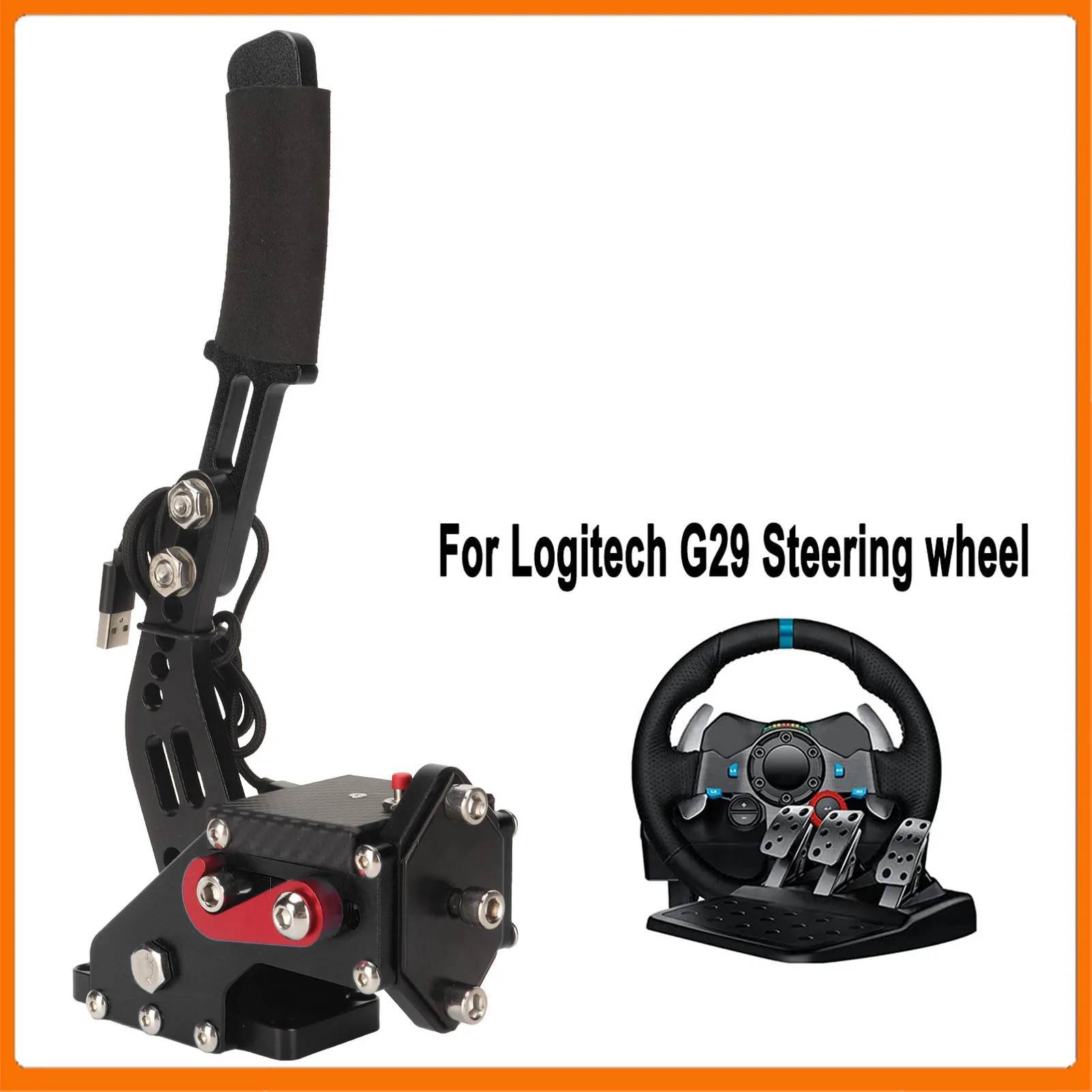 USB PC Handbremse 64 Bit Plug and Play 2 in Sim Racing Game Handbremse für G27 G25 G29 T500 T300 für Win 64 Bit USB Handbremse Image