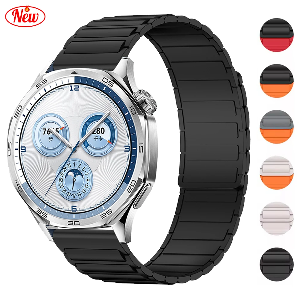 Magnetisches Silikon-Sportarmband für Huawei Watch GT5 Pro GT 5 4 3 22 mm Softband WATCH5 46 mm 4/3pro Buds Ultimate Runner Armband Image