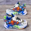 Kinder Freizeitschuhe Mesh Spider-Man Frühlingsschuhe für Jungen Flache Outdoor-Basketball Rutschfeste atmungsaktive blaue rote Schuhe Größe 27-38