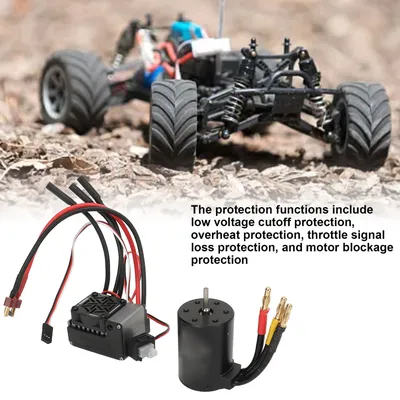 1/10 RC Auto Bürstenloser Motor ESC Combo 3650 Bürstenloser Motor 60 A Bürstenloser ESC Elektrischer Geschwindigkeitsregler Combo Set für 1/10 RC Auto