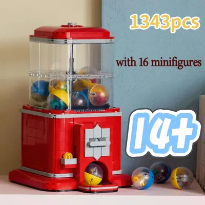 NEUE 21358 1343 stücke Kreative Ideen Automaten Set Bausteine Münze Betrieben Spielen Spiel Ziegel Spielzeug Mädchen Junge Weihnachten geschenke Image