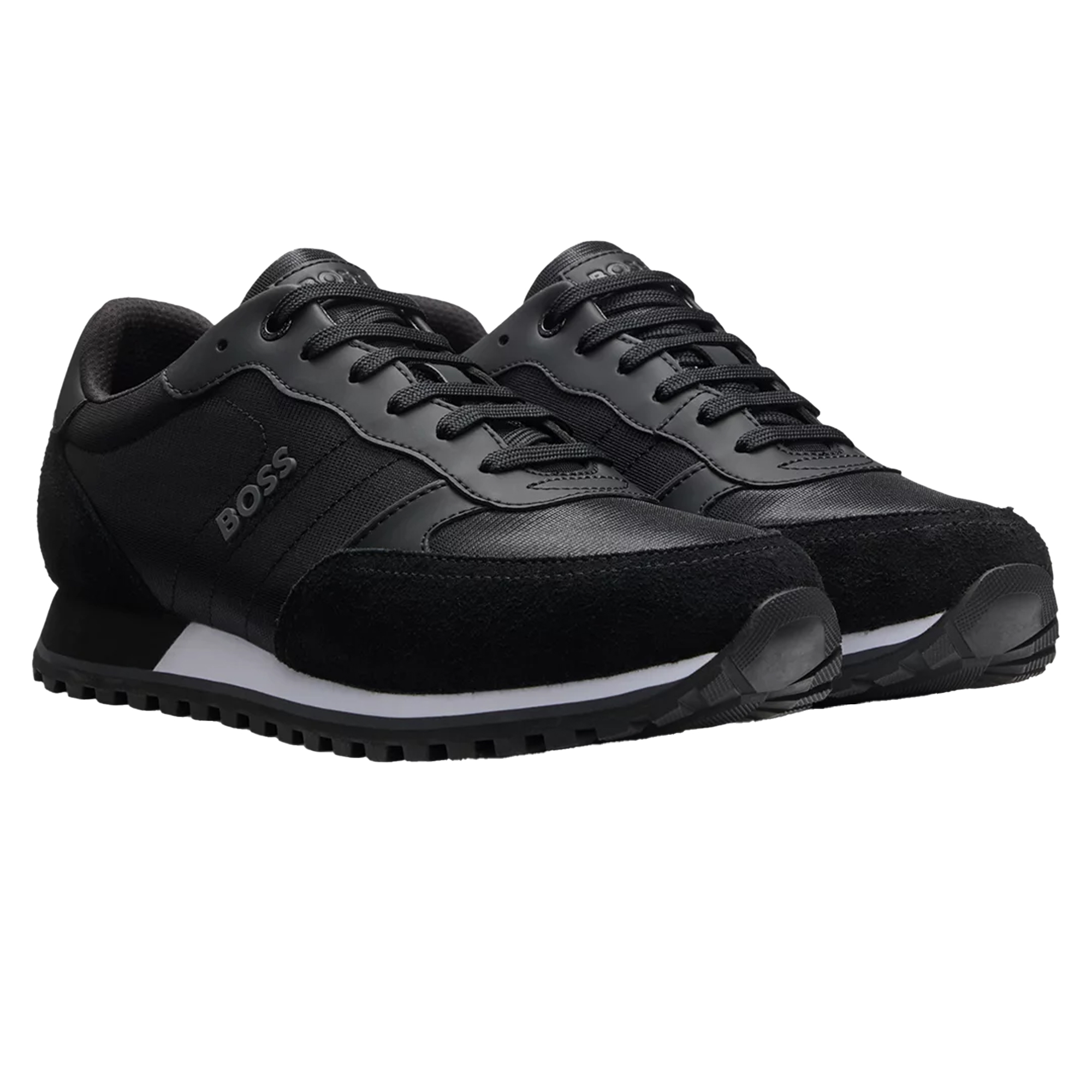 Boss - Herren Schuhe "Parkour", Leder (Schwarz/Weiß)
