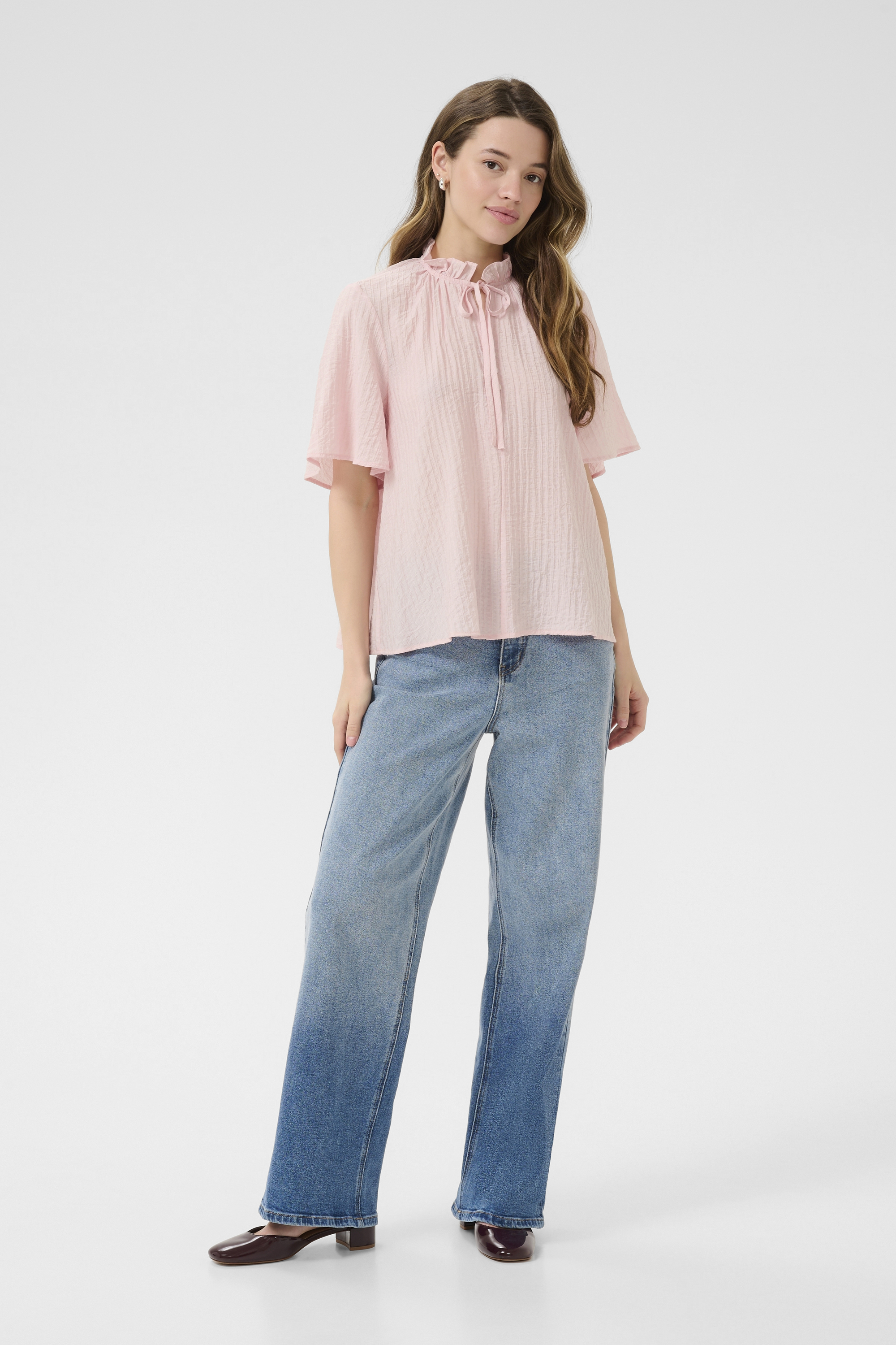 Kurzarm-Bluse KAlianna Loose fit pink Image