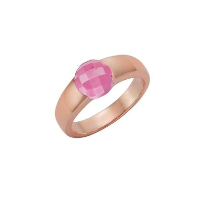 Jamelli Ring Silber 925 rosé-vergoldet mit lavendel-farbenen Quarz-Stein (beh.) Image
